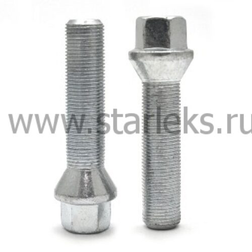 Болт колёсный М15×1.25×55 цинк конус, ключ 17