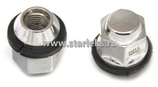 Гайка колёсная М12x1.5x34.5 хром конус, ключ 21 — изображение 2