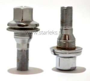 Болт колёсный М12x1.25x19 хром пресс-шайба, ключ 17