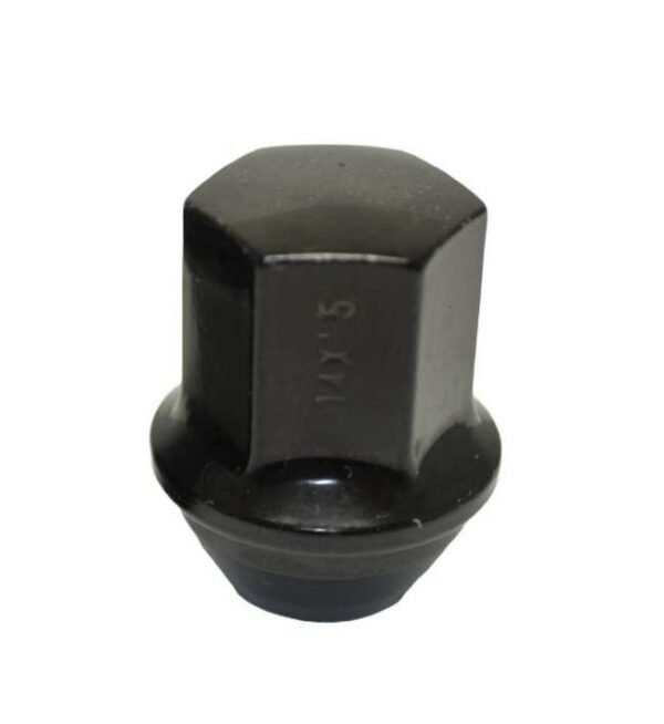 Гайка колёсная М14x1.5x38 черный хром конус, ключ 22