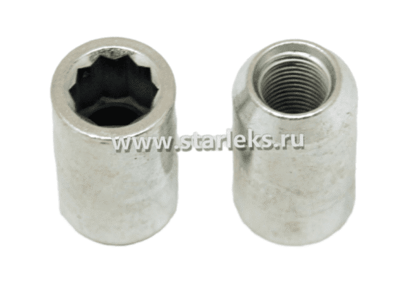 Гайка колёсная М12x1.25x36 цинк конус, ключ внутренняя 10 лучевая звезда (CSTL17)