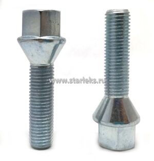 Болт колёсный М14x1.25x45 хром конус, ключ 17