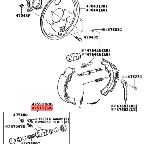 Тормозной цилинд задний BRAUN 12A090023