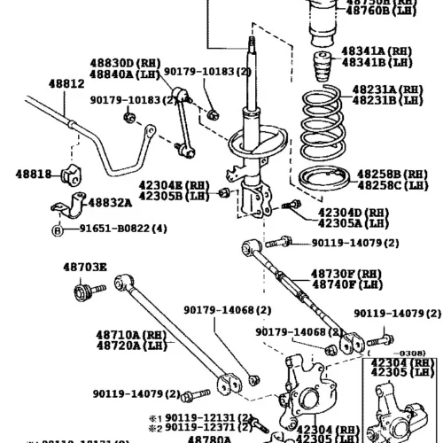 Амортизатор задний L газомасляный EEP 15A040015