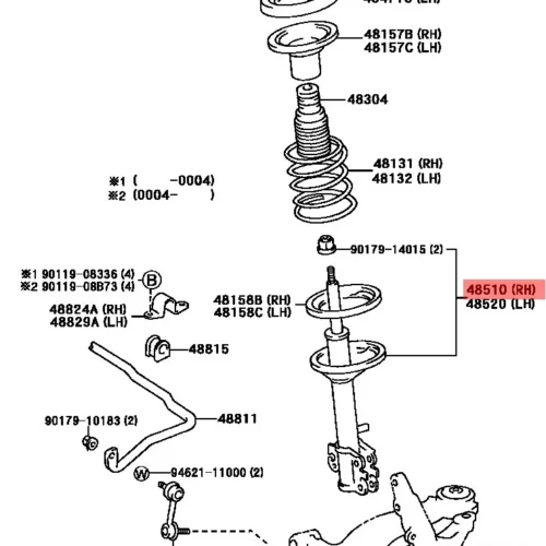 Амортизатор передний L газомасляный EEP 15A040071