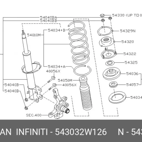 Амортизатор передний L газомасляный EEP 15C040056