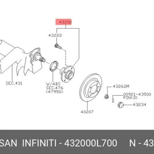 Шпилька колёсная EEP 15C270002