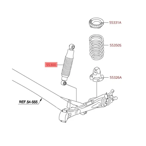 Амортизатор задний газомасляный EEP 15G040055