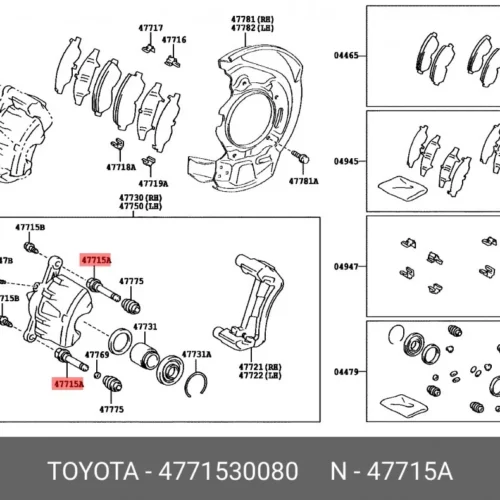 Болт суппорта EEP 15N090018