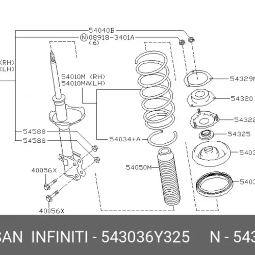 Амортизатор передний L газомасляный RAMEDER 20C040028