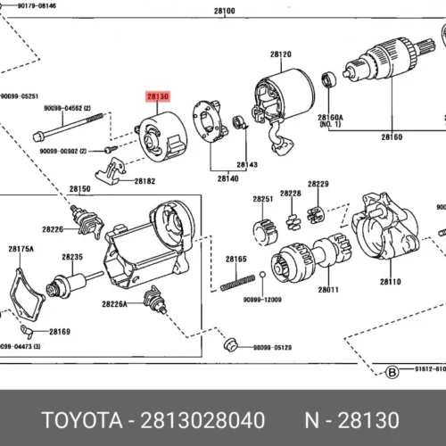 Щёткодержатель стартера со щётками MPK 42N250007