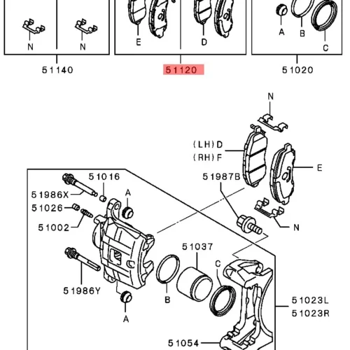Тормозные колодки передние CISNNOC 60D140014