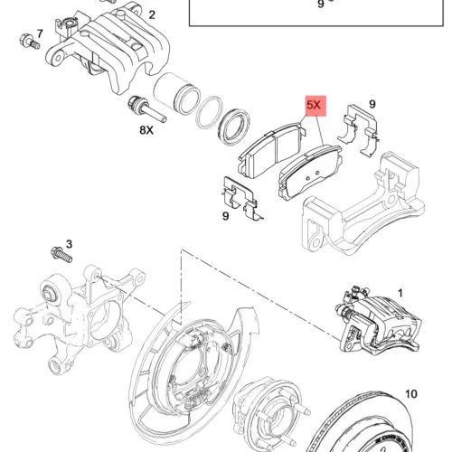 Тормозные колодки задние SRR OE BP-19468