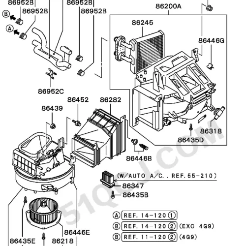 Радиатор отопителя SRR OE HE-47054