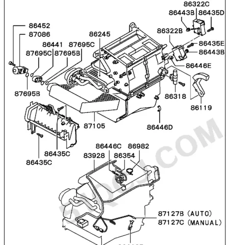 Радиатор отопителя SRR OE HE-47062