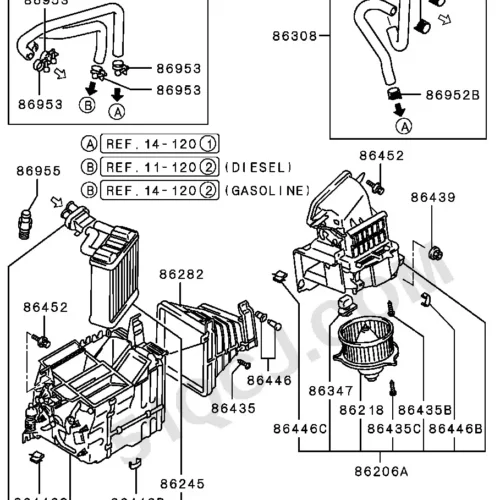 Радиатор отопителя SRR OE HE-47065