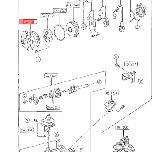 Крышка трамблёра боковая JPS J3816Z