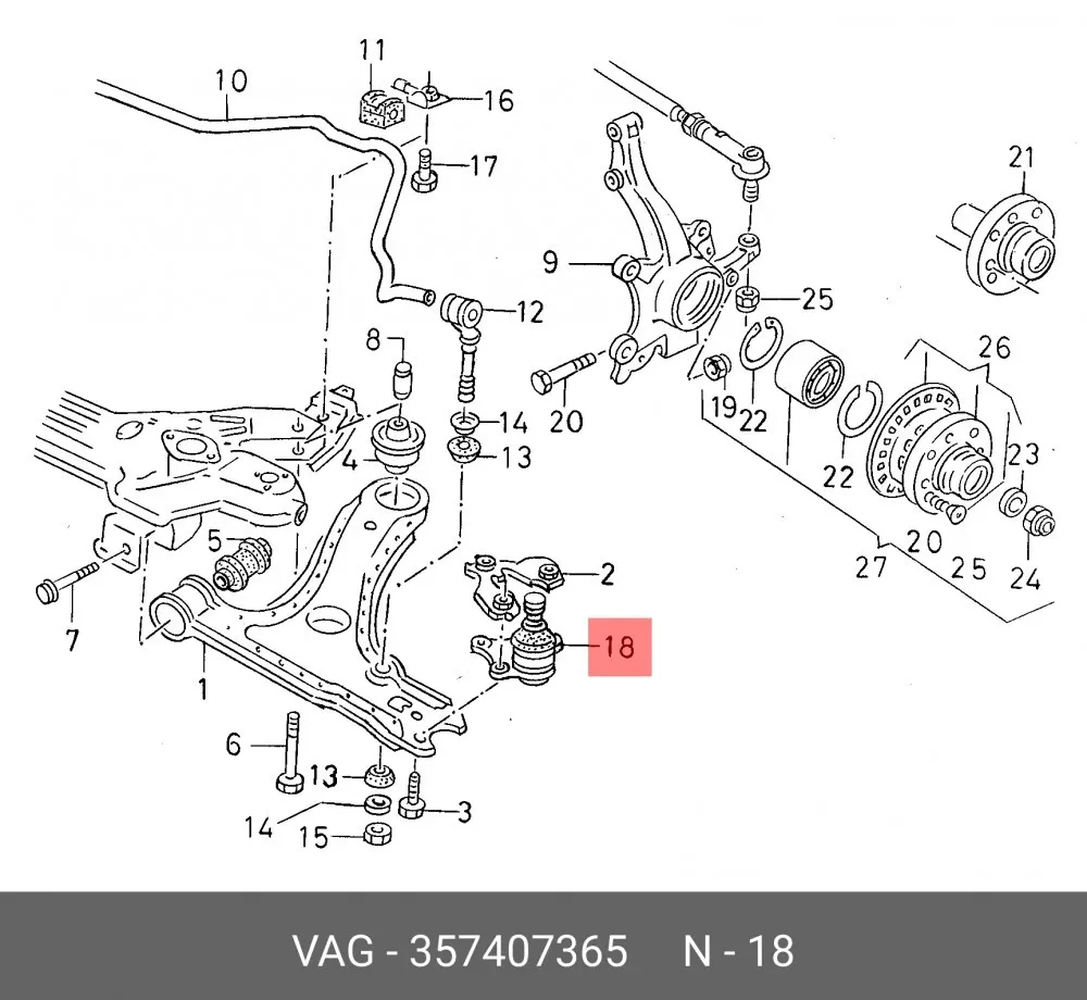 Шаровая опора нижняя Leon N86092 — изображение 2