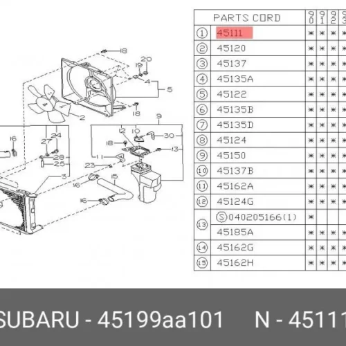 Радиатор охлаждения двигателя SRR OE RAD-00306