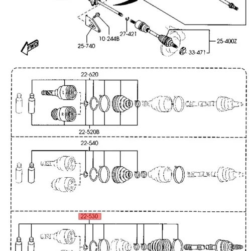 Пыльник ШРУСа (гранаты) наружного пластик RBR RBI2352
