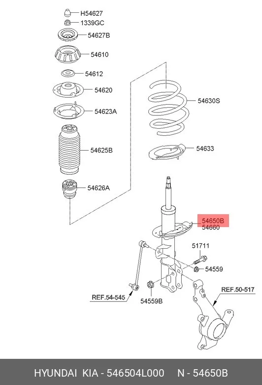 Амортизатор передний L газомасляный SRR OE SA-160634 — изображение 2