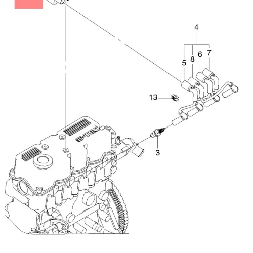 Катушка зажигания 3 конт SRR SRR74948