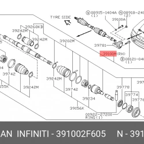 ШРУС наружный TMG TN1619