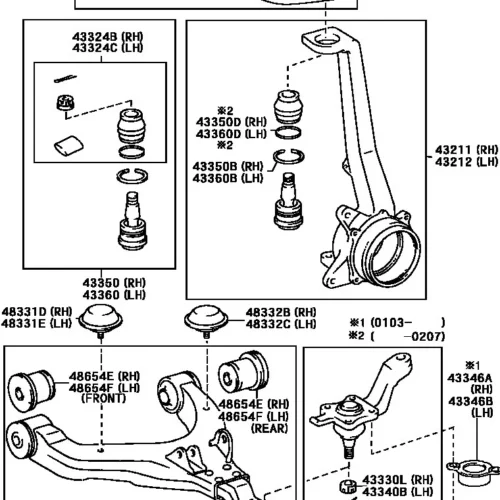 Рычаг передний L нижний TMG TT0415